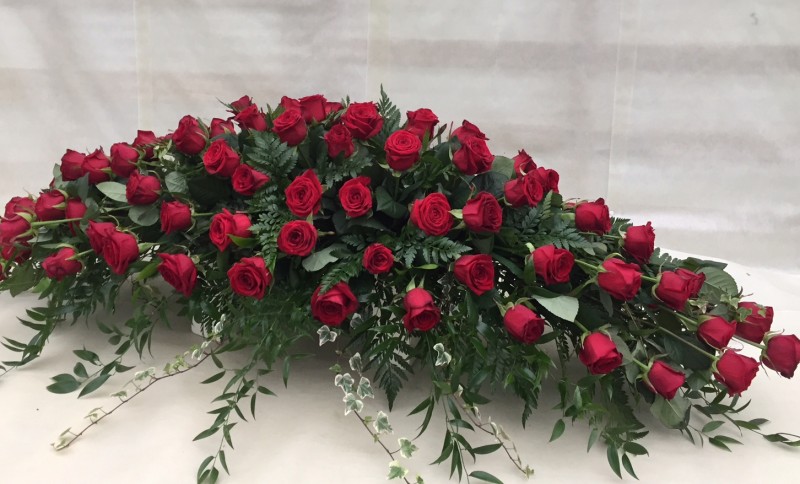 Rose Coffin Spray