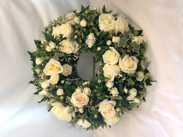White Rose Wreath