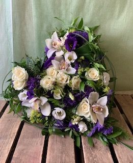 Purple and white Heart