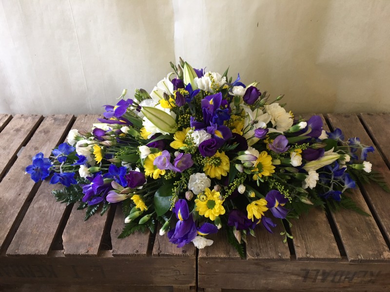 Purple, White and Yellow Double Ended Spray