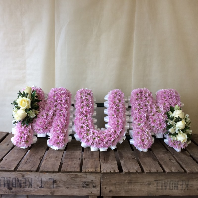 MUM in Floral Letters