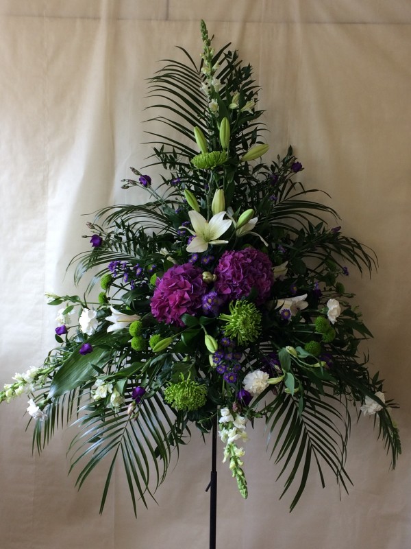 Purple and White Pedestal