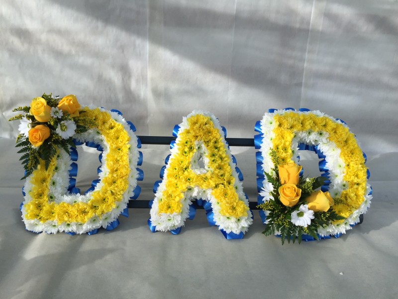 DAD in Floral Letters