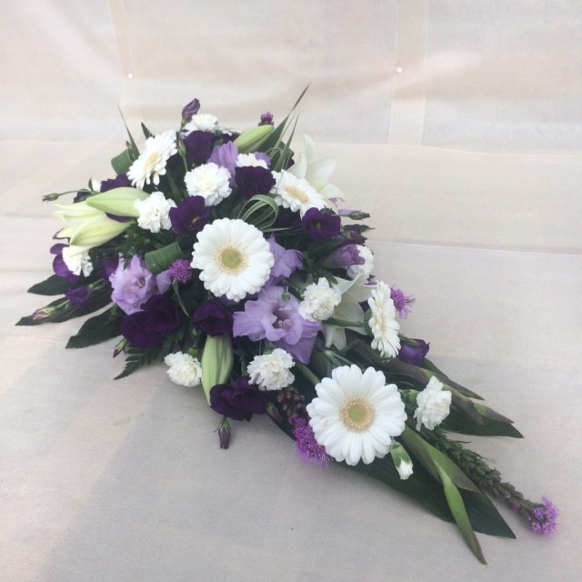 Purple and White Single Ended Spray