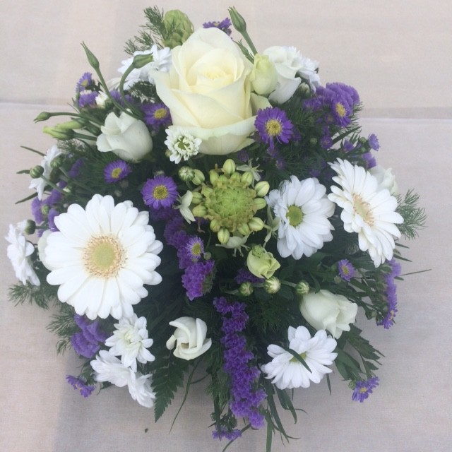 Purple and White Posy