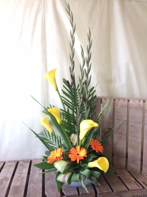 Yellow Calla Lily Arrangement
