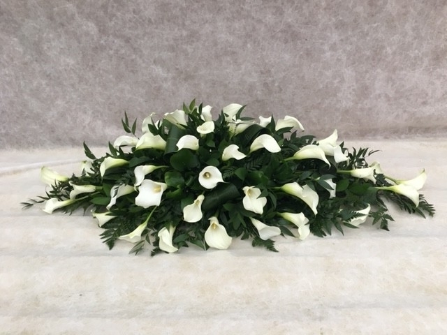 Calla Lily Coffin Spray