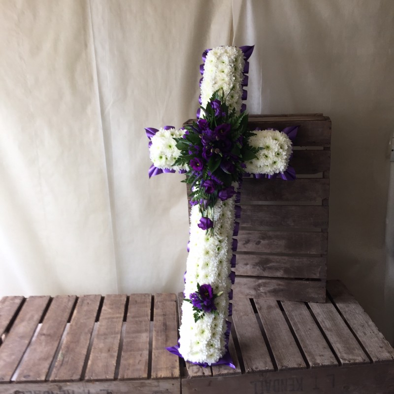 Purple and White Cross