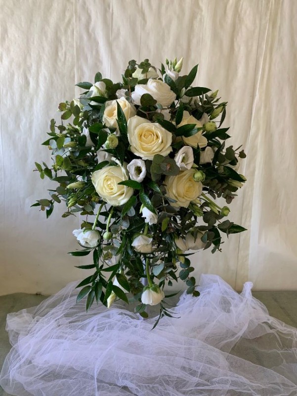 White Rose Shower Bouquet