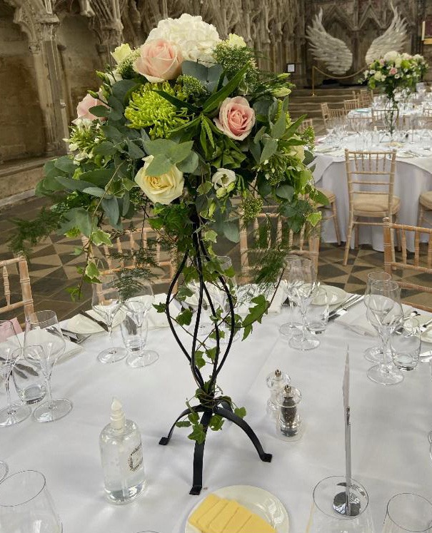 Wrought Iron Tall Table Arrangement
